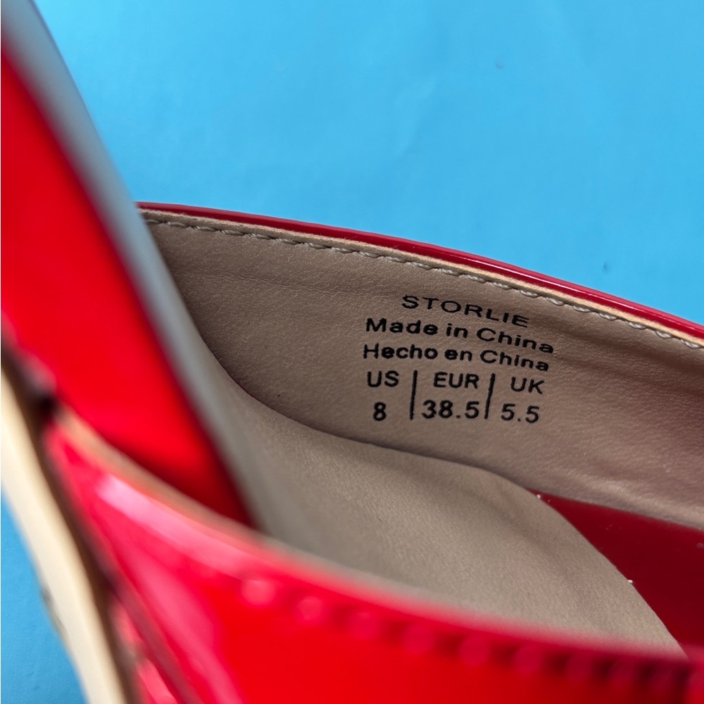 Mix No. 6 Storlie Red Patent Platform Stilettos Size 8 - Picture 9 of 10